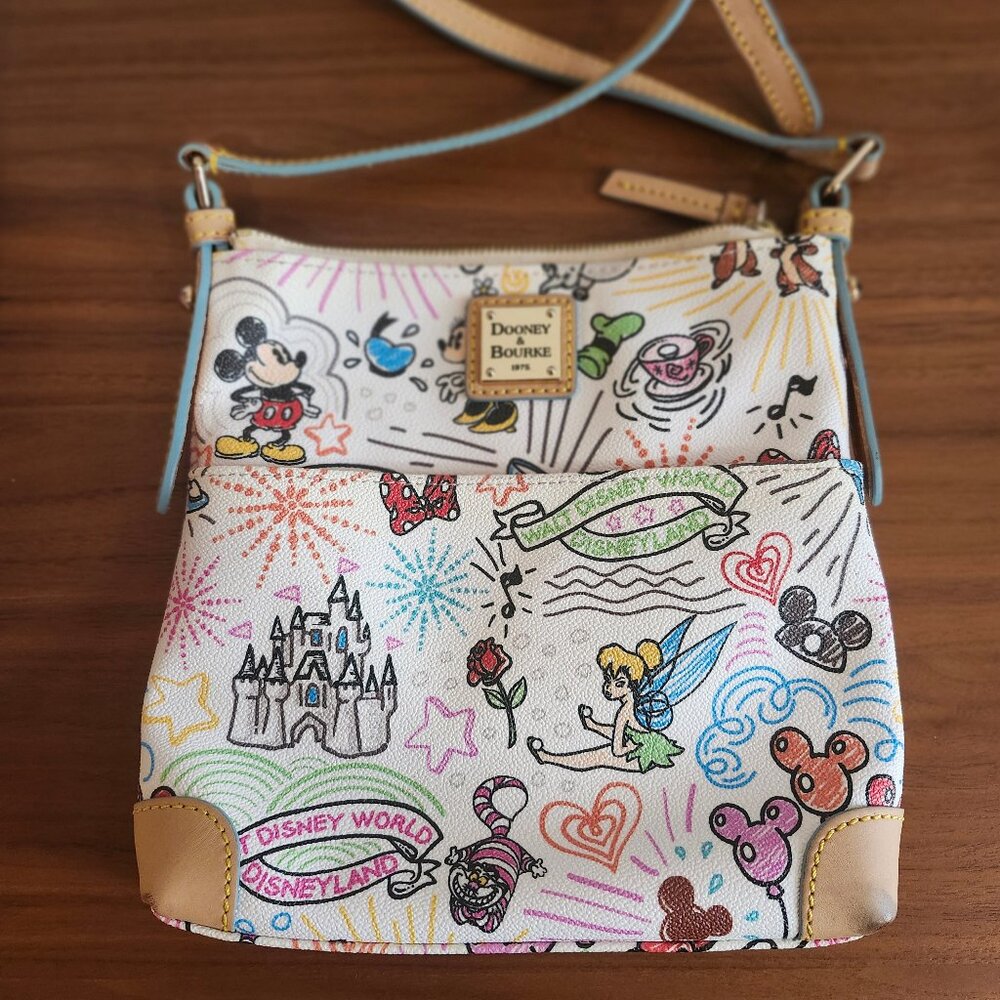 Dooney & Bourke Disney Parks Sketch Castle Tink Mickey Crossbody Purse Bag